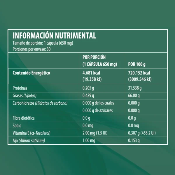 Ajo + Vitamina E 30 Caps Best Health - Imagen 2