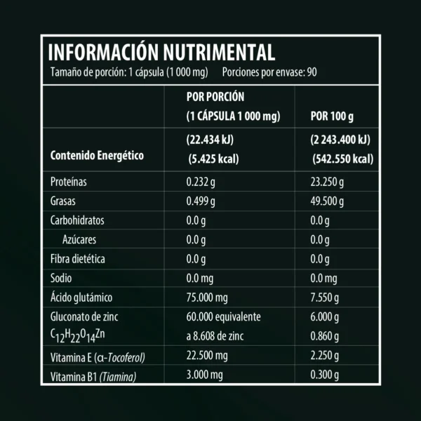 Alga Espirulina Orgánica 250 Caps - Alto Rendimiento Best Health - Imagen 2