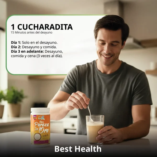 Fibra Pureza de Oro 350g Sabor Piña - Toque Tropical Best Health - Imagen 5