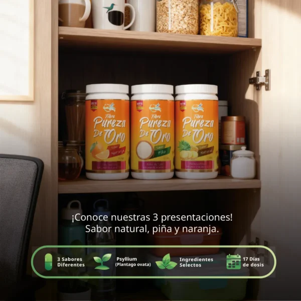 Fibra Pureza de Oro 350g Sabor Piña - Toque Tropical Best Health - Imagen 3