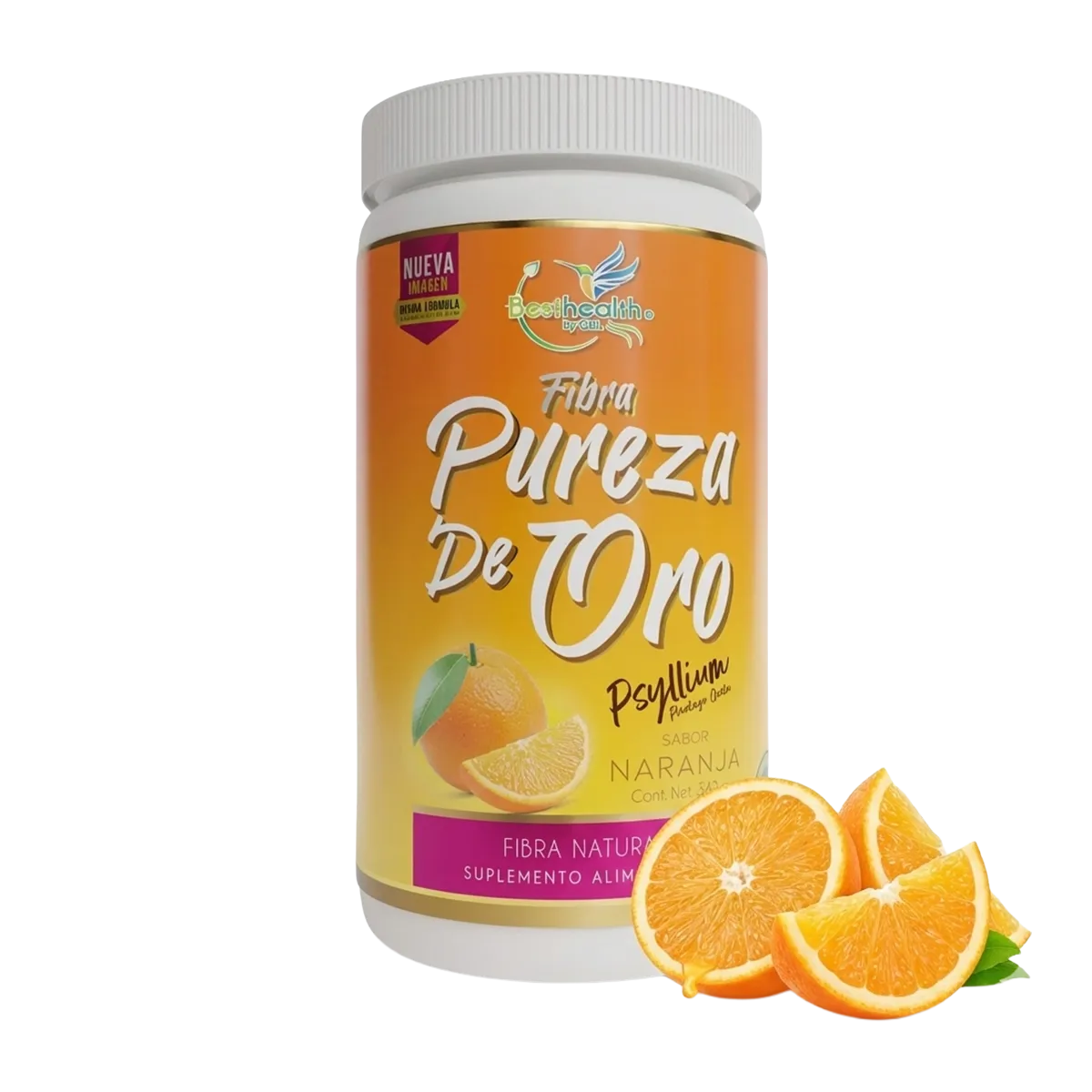 FIBRA PUREZA DE ORO NATURAL PSYLLIUM NARANJA VARIANTE CATEGORIA T