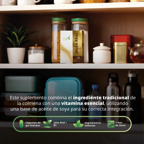 Jalea Real + Vitamina B1 (Tiamina) 30 cápsulas Best Health - Imagen 3