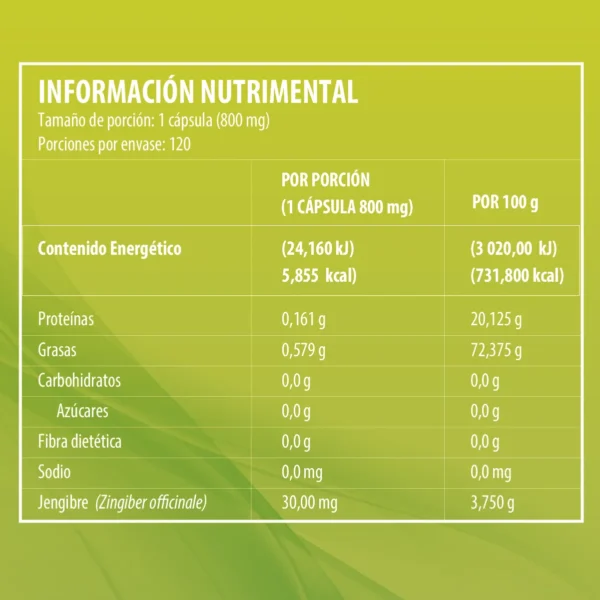 Jengibre 120 caps Best Health - Imagen 2