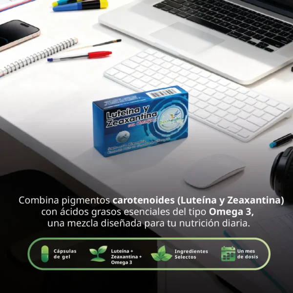 Luteína Y Zeaxantina + Omega 3 30 cápsulas Best Health - Imagen 3