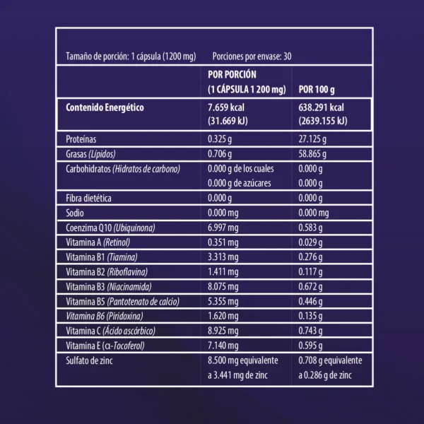 Multivitamínico + Co-Q10 30 caps Best Health - Imagen 2