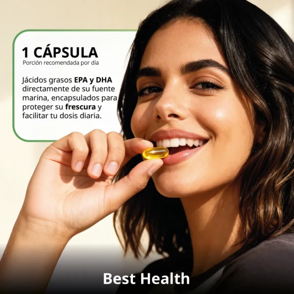 Omega 3 30 caps Best Health Aceíte de pescado - Imagen 5