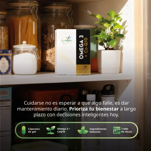 Omega 3 + Co-Q10 30 caps Best Health - Imagen 3