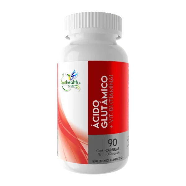 Ácido Glutámico + Vitámina B1 Tiamina 90 Caps Best Health