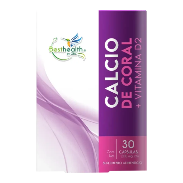 Calcio de Coral + Vitamina D2 30 Caps Best Health