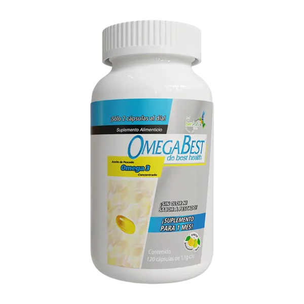 Omegabest Omega 3 120 cápsulas Aceite de Pescado Best Health - Ácidos Grasos